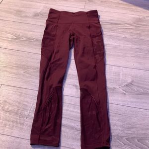 Maroon Lululemon Leggings